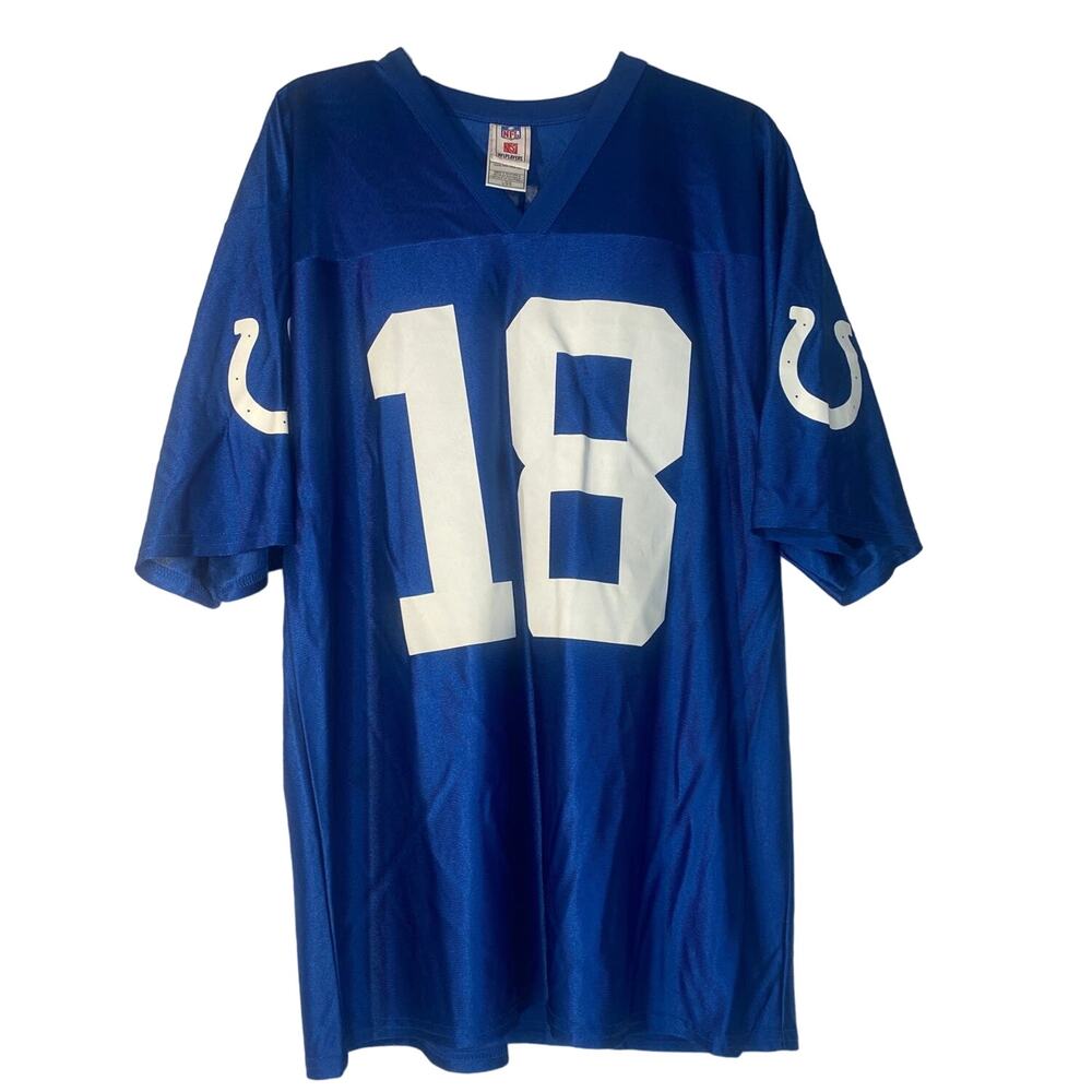 NFL Peyton Manning Indianapolis Colts Jersey Blue 18 Mens Large 7042A 08